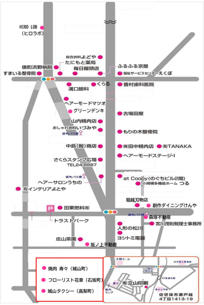 俵町商店街マップ